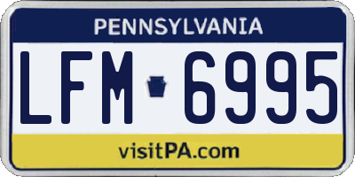 PA license plate LFM6995