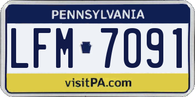 PA license plate LFM7091