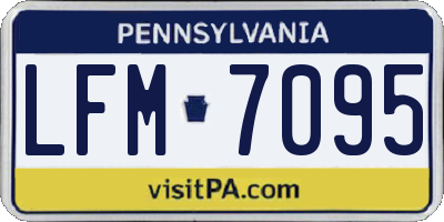 PA license plate LFM7095