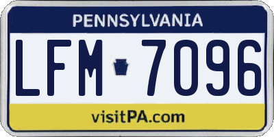 PA license plate LFM7096