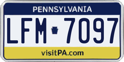 PA license plate LFM7097