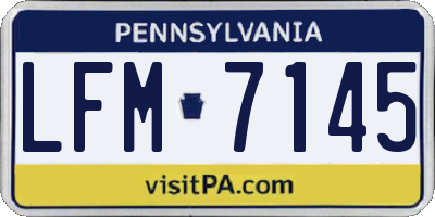 PA license plate LFM7145