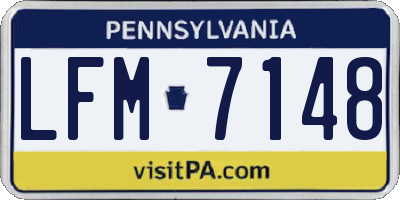 PA license plate LFM7148