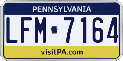 PA license plate LFM7164