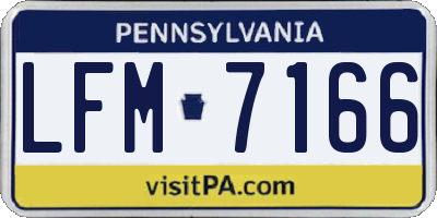 PA license plate LFM7166