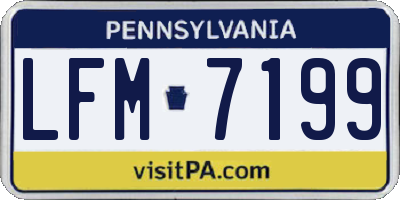 PA license plate LFM7199