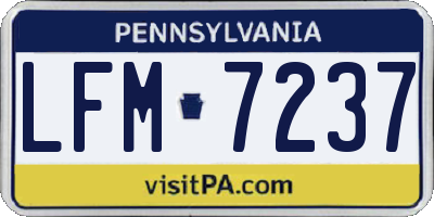 PA license plate LFM7237