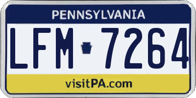 PA license plate LFM7264