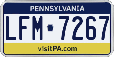 PA license plate LFM7267