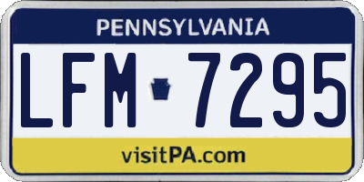 PA license plate LFM7295