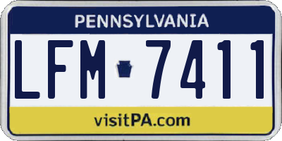 PA license plate LFM7411