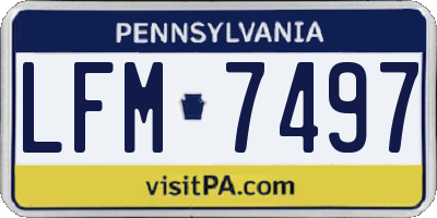 PA license plate LFM7497