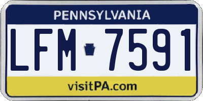 PA license plate LFM7591