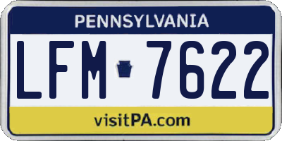 PA license plate LFM7622