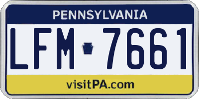 PA license plate LFM7661
