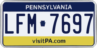 PA license plate LFM7697
