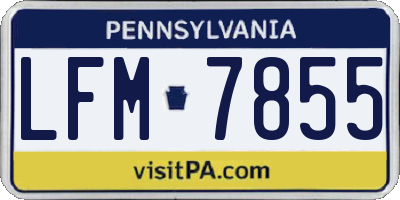 PA license plate LFM7855