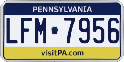 PA license plate LFM7956