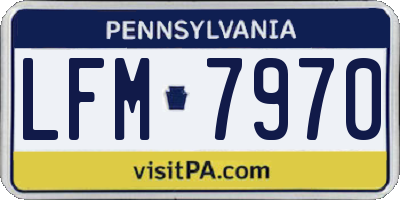 PA license plate LFM7970