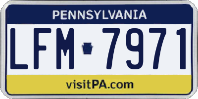 PA license plate LFM7971