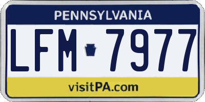 PA license plate LFM7977