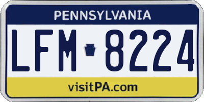 PA license plate LFM8224
