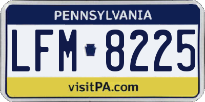 PA license plate LFM8225