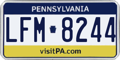 PA license plate LFM8244
