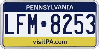 PA license plate LFM8253