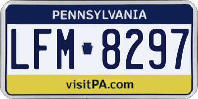 PA license plate LFM8297