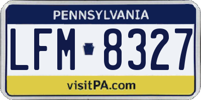 PA license plate LFM8327