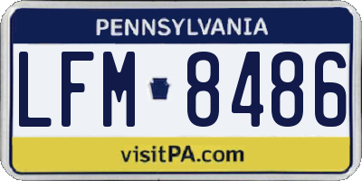 PA license plate LFM8486