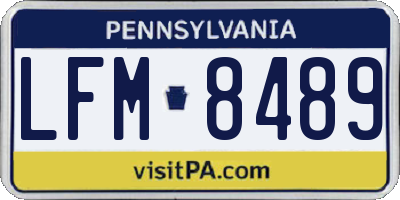 PA license plate LFM8489