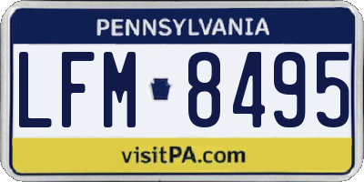 PA license plate LFM8495