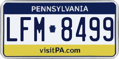 PA license plate LFM8499