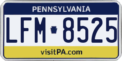 PA license plate LFM8525