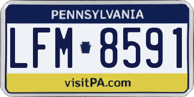 PA license plate LFM8591