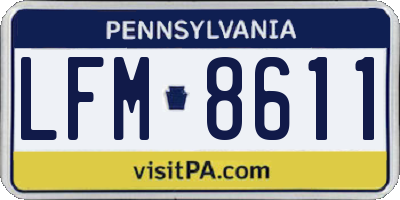 PA license plate LFM8611