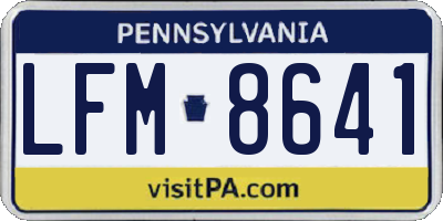 PA license plate LFM8641