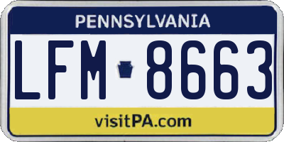 PA license plate LFM8663