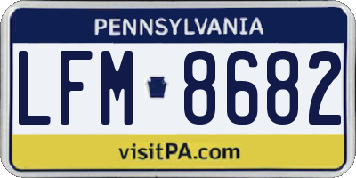 PA license plate LFM8682