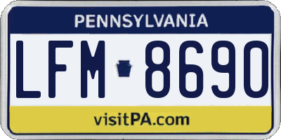 PA license plate LFM8690
