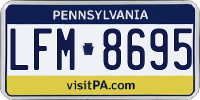 PA license plate LFM8695