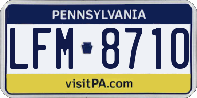 PA license plate LFM8710
