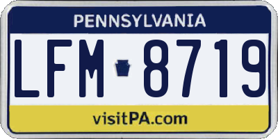 PA license plate LFM8719