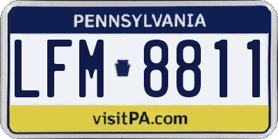 PA license plate LFM8811