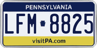 PA license plate LFM8825