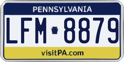 PA license plate LFM8879