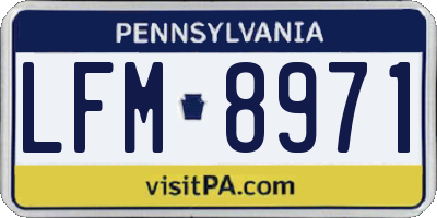PA license plate LFM8971