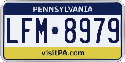PA license plate LFM8979